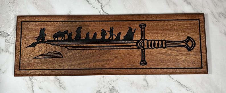Sword of Narsil - LOTR in mahogany