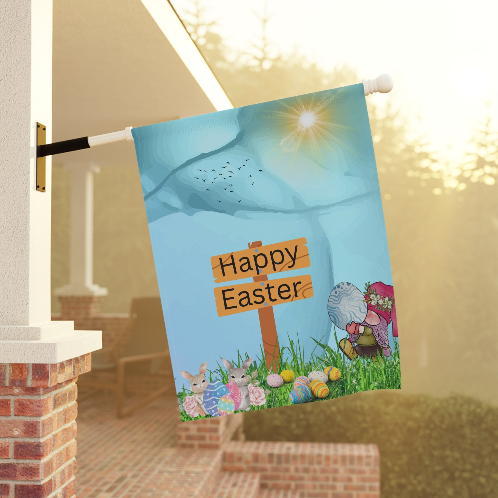 Happy Easter Garden Flag, Easter Day Decorations