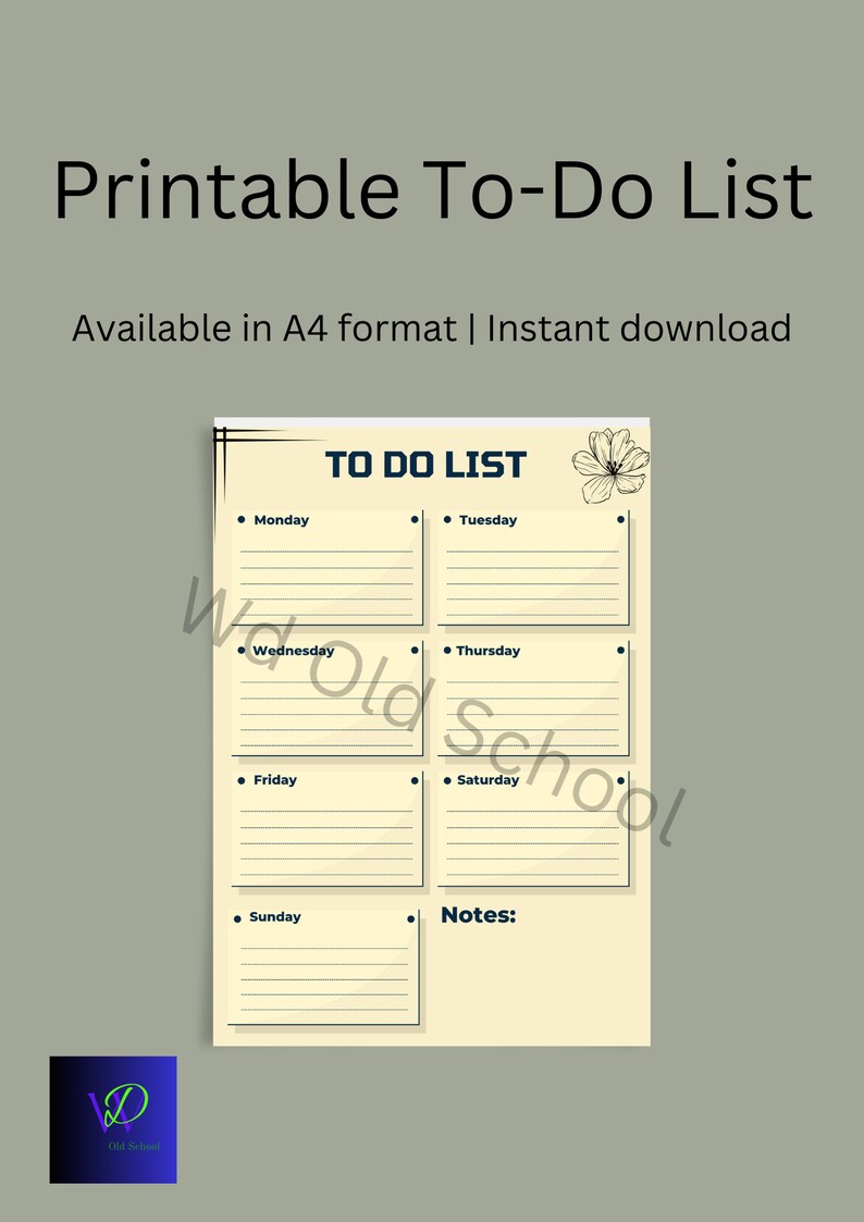 To Do List Weekly Etsy