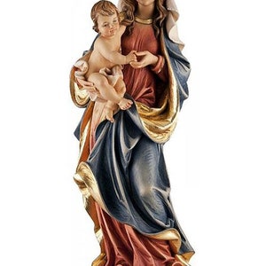 Wooden Madonna, Mary figure, carved Madonna, Madonna wood