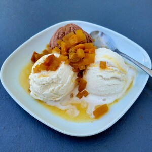 Ice cream with our Baked Teas as a topper