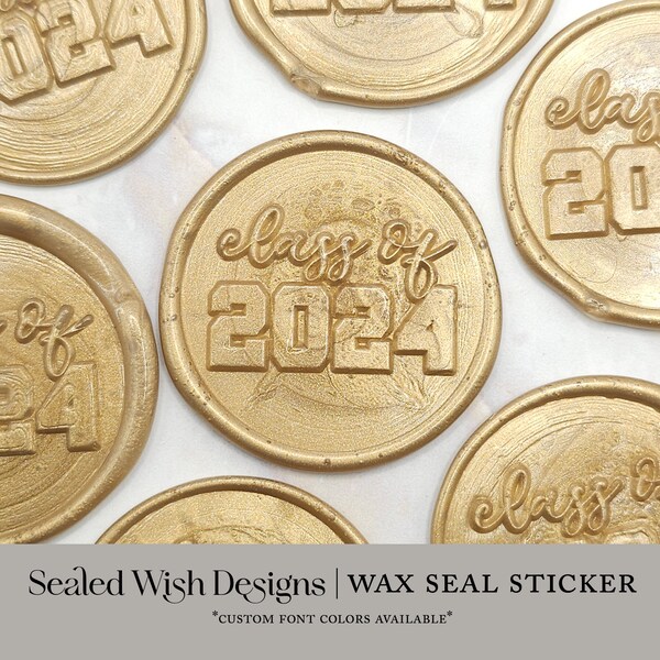Graduation Wax Seal Stickers Class of 2024 Graduation Wax Stamps Envelope Wax Seals Graduation Invitation wax seal  Graduation Stamp