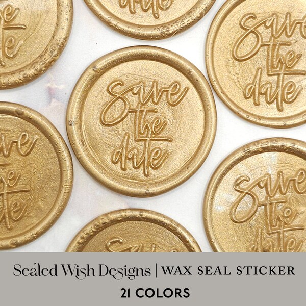 Save The Date Wax Seal Stickers Self Adhesive Seal Wedding Save the Date Wedding Anniversary Wax Seals Stamp Envelope Wax Seals