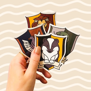 House Crest Mascot - Waterproof Glossy Vinyl Sticker