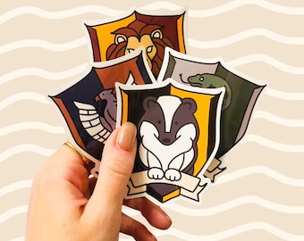 House Crest Mascot - Waterproof Glossy Vinyl Sticker