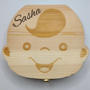 Wooden tooth box - Personalized