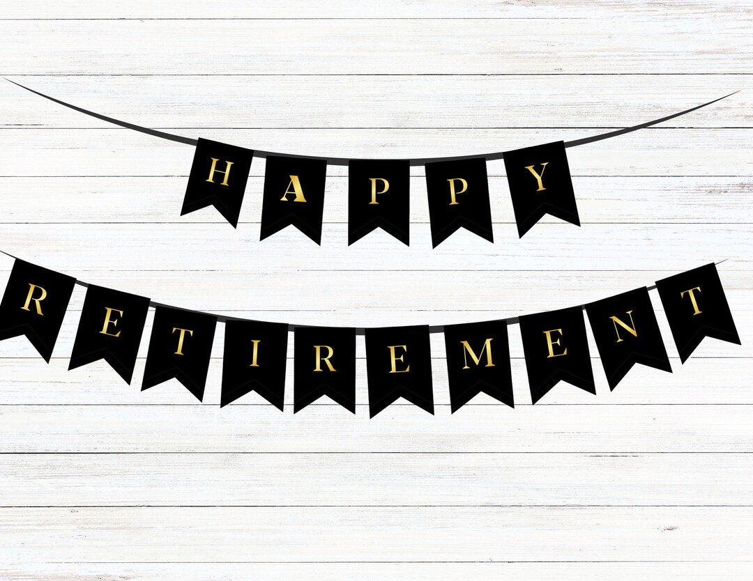 Happy Retirement Printable Banner - Etsy