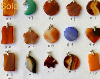 Customized engraved name, pattern and blessing words on the colorful various shapes Carnelian stone Jewelry to make pendant.