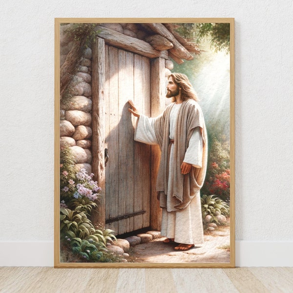 Jesus Knocking Door - Etsy