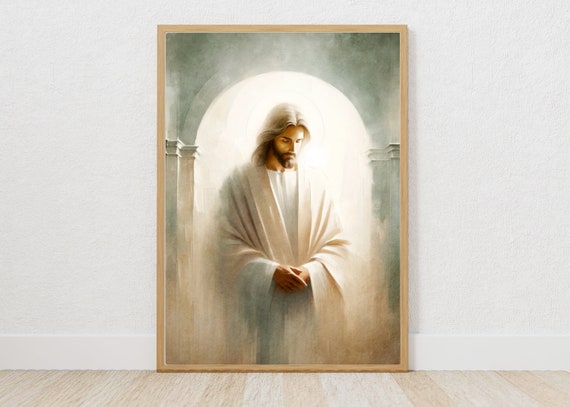 Jesus Portrait Art: Religious Home Decor (Digital Download)