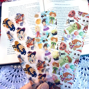 Cute, fun Halloween Bookmarks, Spooky Bookmarks, Witchy Bookmarks, Villian Bookmark, Fall Gifts, book club gift, laminated bookmark