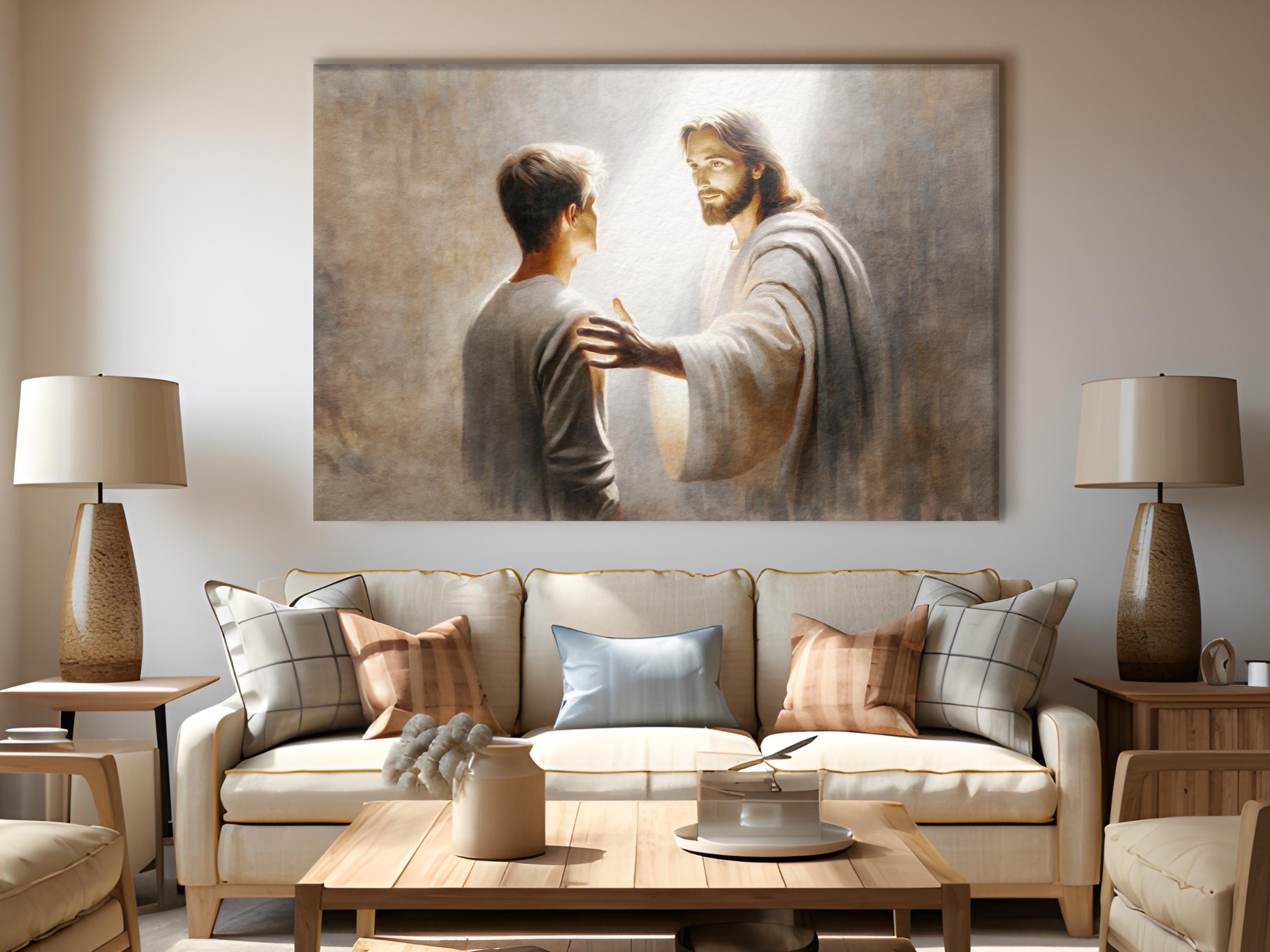 Jesus Inviting Young Man Painting: Christian Spiritual Art (digital ...