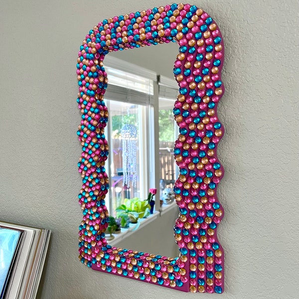 Glitter Mirrored Double Rhinestone Pendant & Ribbon Picture Frame main image 0