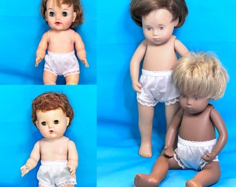 Doll Panties MED-LARGE for 11-12" Baby Dolls with 7-8.5" waist