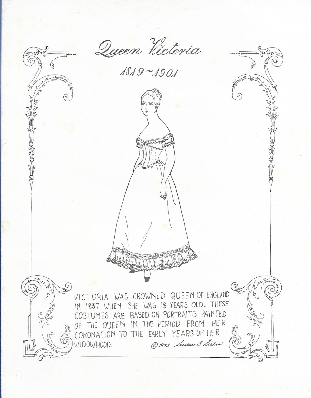 Queen Victoria Paper Doll Booklet 1973 by Susan Sirkis - Etsy
