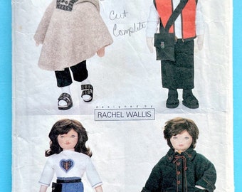 Butterick 6799 23" Cloth Doll Pattern and Doll Clothes 2001 Cut and Complete