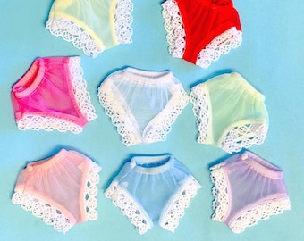 8 Doll Panties made for Barbie size 11-12" Dolls with 3" waist FD2XSmall