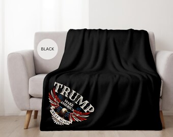 Trump 45 47 Blanket, Trump 47 Fleece Stadium Blanket, Trump President Stadium Blanket, Gift for him, gift for her