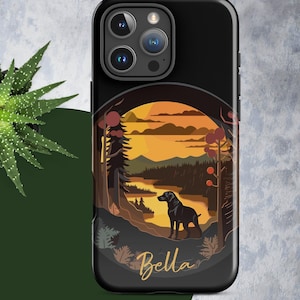 Custom Dog Tough Case for iPhone®, Personalized Dog Phone Cover, Dog Owner Gift, Dog Lover Present, Custom Case for iPhone 16 15 14 13 12 11