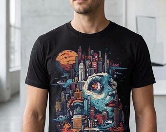Abstract Graphic T-Shirt, Modern Art Tee, Minimalist Geometric Shirt, Bauhaus Inspired Top, Urban Architecture Gift, Avant-Garde Streetwear