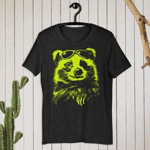 Neon Honey Badger T-shirt, Cute Animal Unisex T-shirt, Minimalist Honey Badger Top, Badger Lover Gift, Funny Honey Badger T-shirt Gift Idea