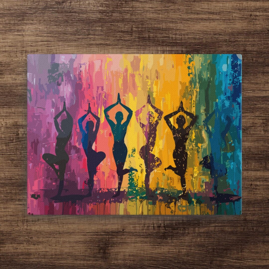 Yoga Wall Art Meditation Wall Decor Abstract Art Painting Tree Pose ...