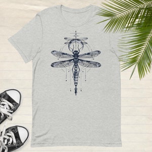 Libelle T-Shirt, geometrische Libelle Top, Insekt T-shirt, Libelle Geschenk, Naturliebhaber T-shirt, Entomologie T-shirt, Unisex Libelle T-Shirt
