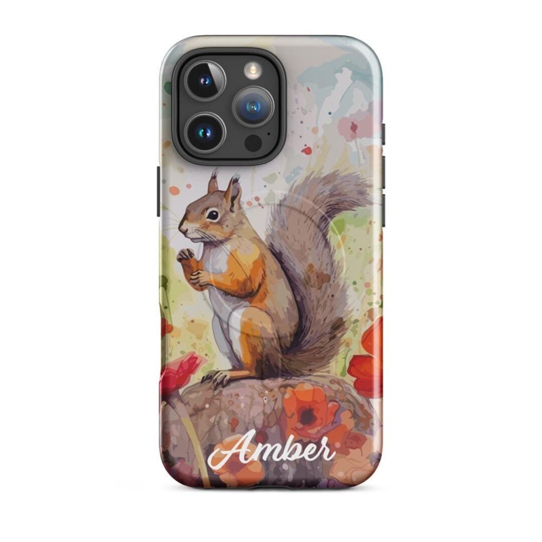 Custom Squirrel Magsafe® Tough Case for Iphone®, Personalized Name ...