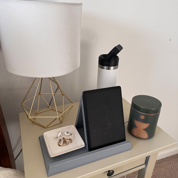 Bedside Book Holder & Valet Tray - For eBook and Physical Book