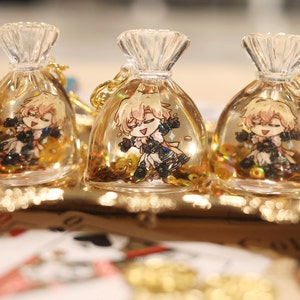 Aventurine Liquid Money Bag Charm - Honkai Star Rail Acrylic Keychain 2”