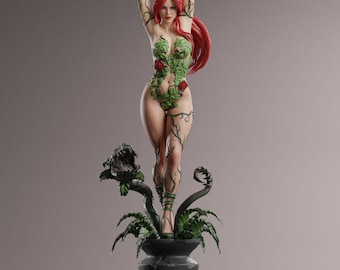 Posion Ivy Statue de collection à l'échelle 1-6 représentant Poison Ivy, sculptée par Abe3D | Non peint ou peint