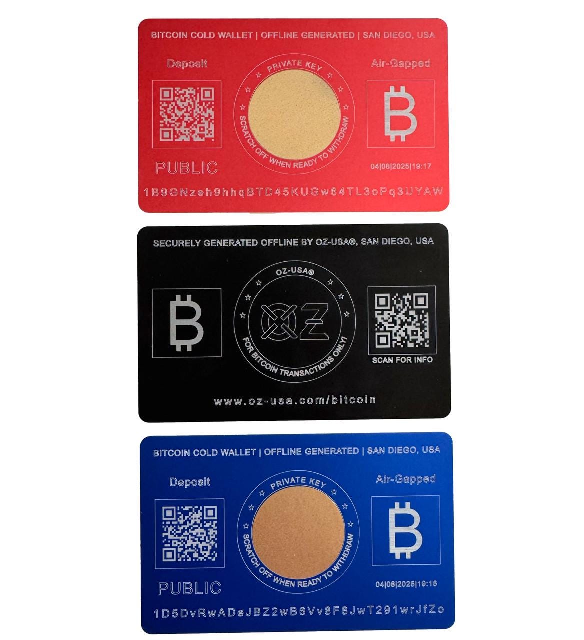 Bitcoin Cold Wallet Card, Gift Card Air Gapped Offline Crypto Metal Storage  USA Black - Etsy Canada
