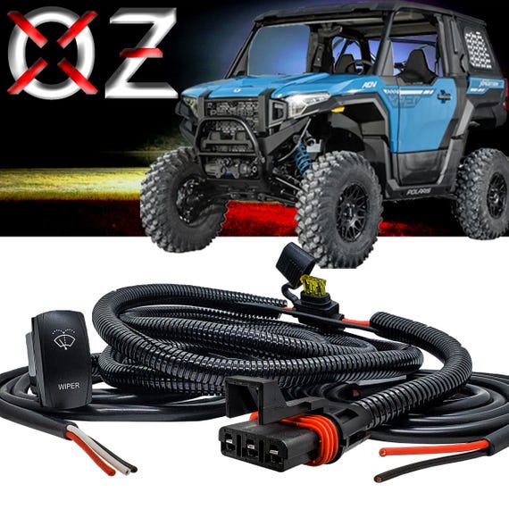 OZ-USA 10ft. Power Bus Bar Plug Wire Harness Kit for Cooling Fan Compatible with Pulse Power Busbar Polaris RZR Pro Ranger Crew XP 2018-2025 OZ-USA 10ft. Power Bus Bar Plug Wire Harness Kit for Cooling Fan Compatible with Pulse Power Busbar Polaris RZR Pro Ranger Crew XP 2018-2025