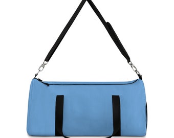 Classic Light blue Duffel Bag - Durable & Stylish Travel Companion with Comfort Shoulder Strap