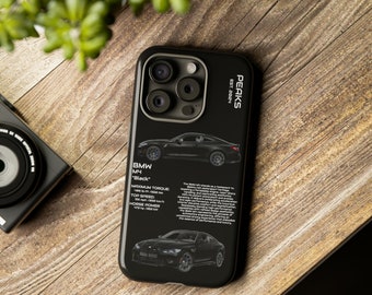 Sleek Black BMW M4  Phone Case - Luxury Sports Car Design