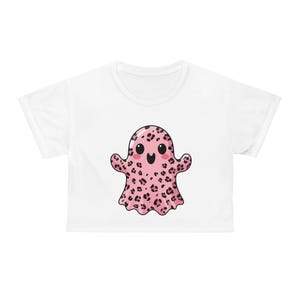 Cute Ghost Crop Tee - Fun & Playful Halloween Top, Ghost-Print Crop, Cute Teen Outfit