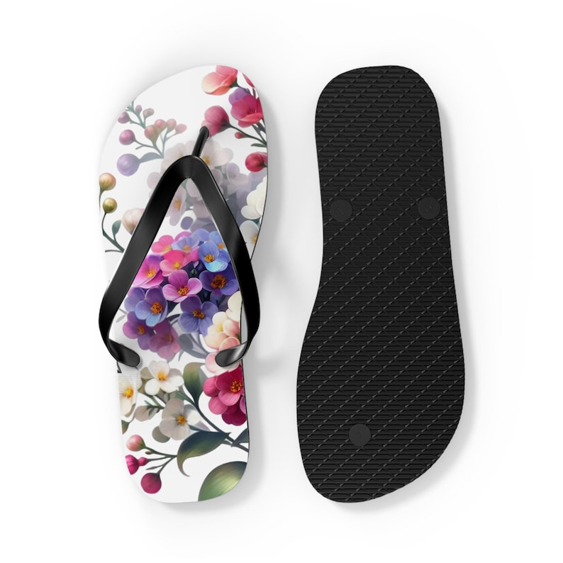 Floral Print Flip Flops: Stylish Summer Beach Footwear image 9