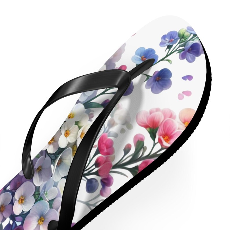 Floral Print Flip Flops: Stylish Summer Beach Footwear image 10