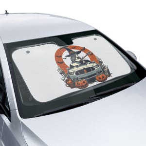 Halloween Auto Sonnenschutz: Gruselige UV Schutz Windschutzscheibenabdeckung