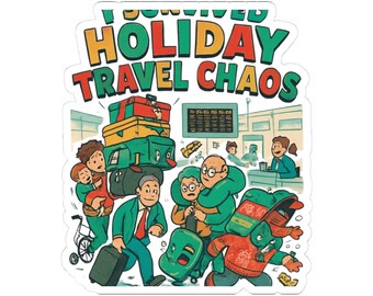 Holiday Travel Stickers | Kiss-Cut Sticker Sheet