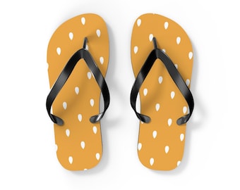 Infradito gialle a pois / Sandali estivi da spiaggia / Regalo per la mamma