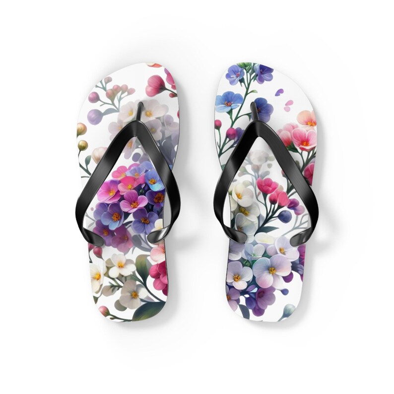 Floral Print Flip Flops: Stylish Summer Beach Footwear image 5