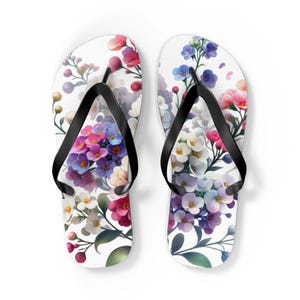Floral Print Flip Flops: Stylish Summer Beach Footwear image 7