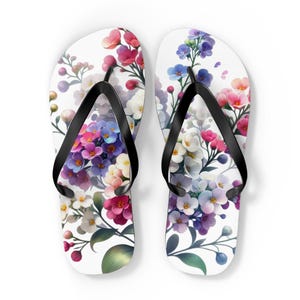 Floral Print Flip Flops: Stylish Summer Beach Footwear image 8