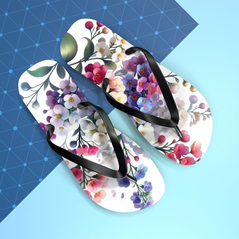 Floral Print Flip Flops: Stylish Summer Beach Footwear image 4