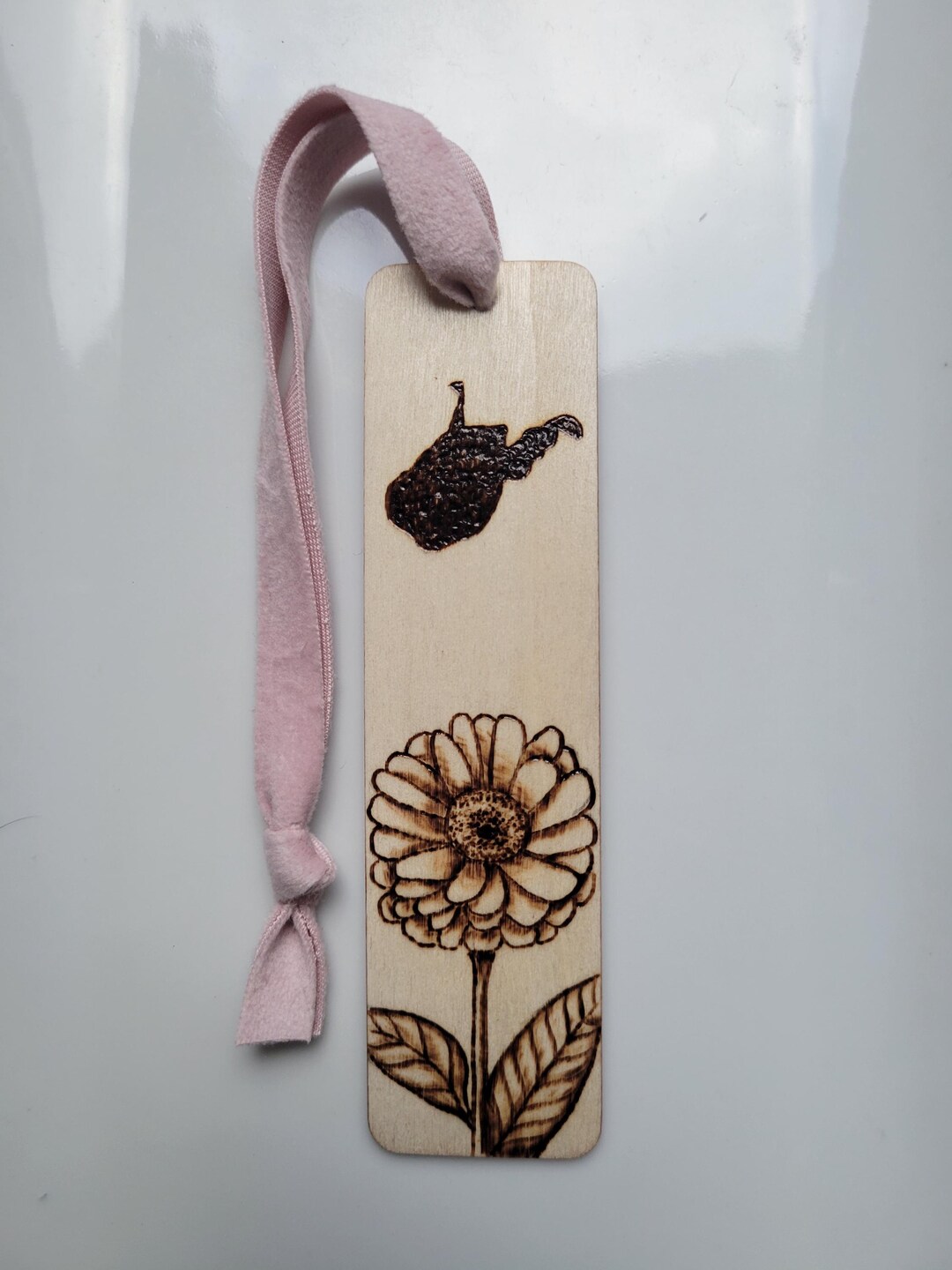 Handmade, Wood Burn, Pyrography Bookmark With WV West Virginia Dahlia ...
