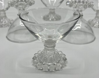 Vintage Anchor Hocking Berwick Clear Boopie Coupe Glasses