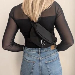 personalisierte Bauchtasche Schwarz