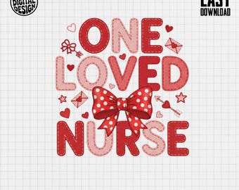 Enfermera amada PNG, Clipart de enfermera de San Valentín, Enfermera de San Valentín digital, Diseño de enfermera con lazo de corazón, Regalo de San Valentín para enfermera, Enfermera de San Valentín