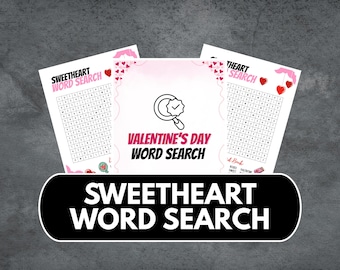 Sopa de letras imprimible de San Valentín: un divertido juego de rompecabezas para niños y aulas.